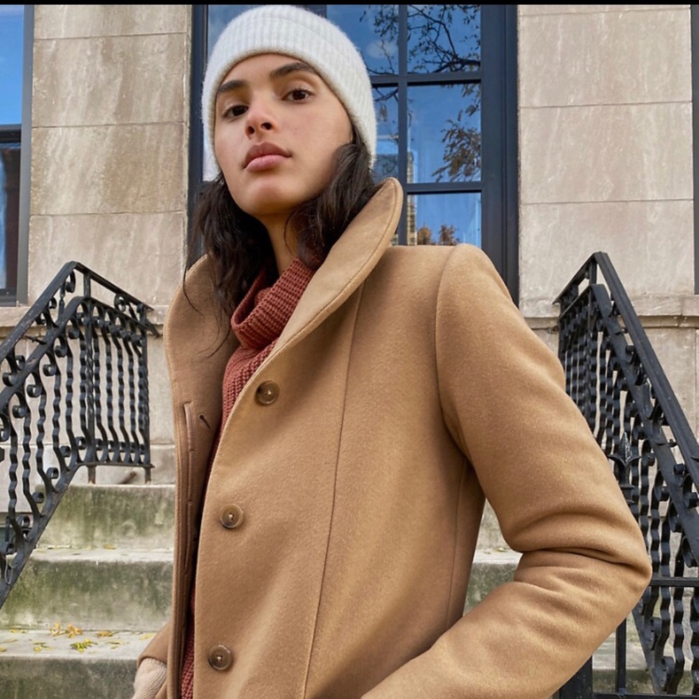 Wilfred Cocoon Coat in Camel